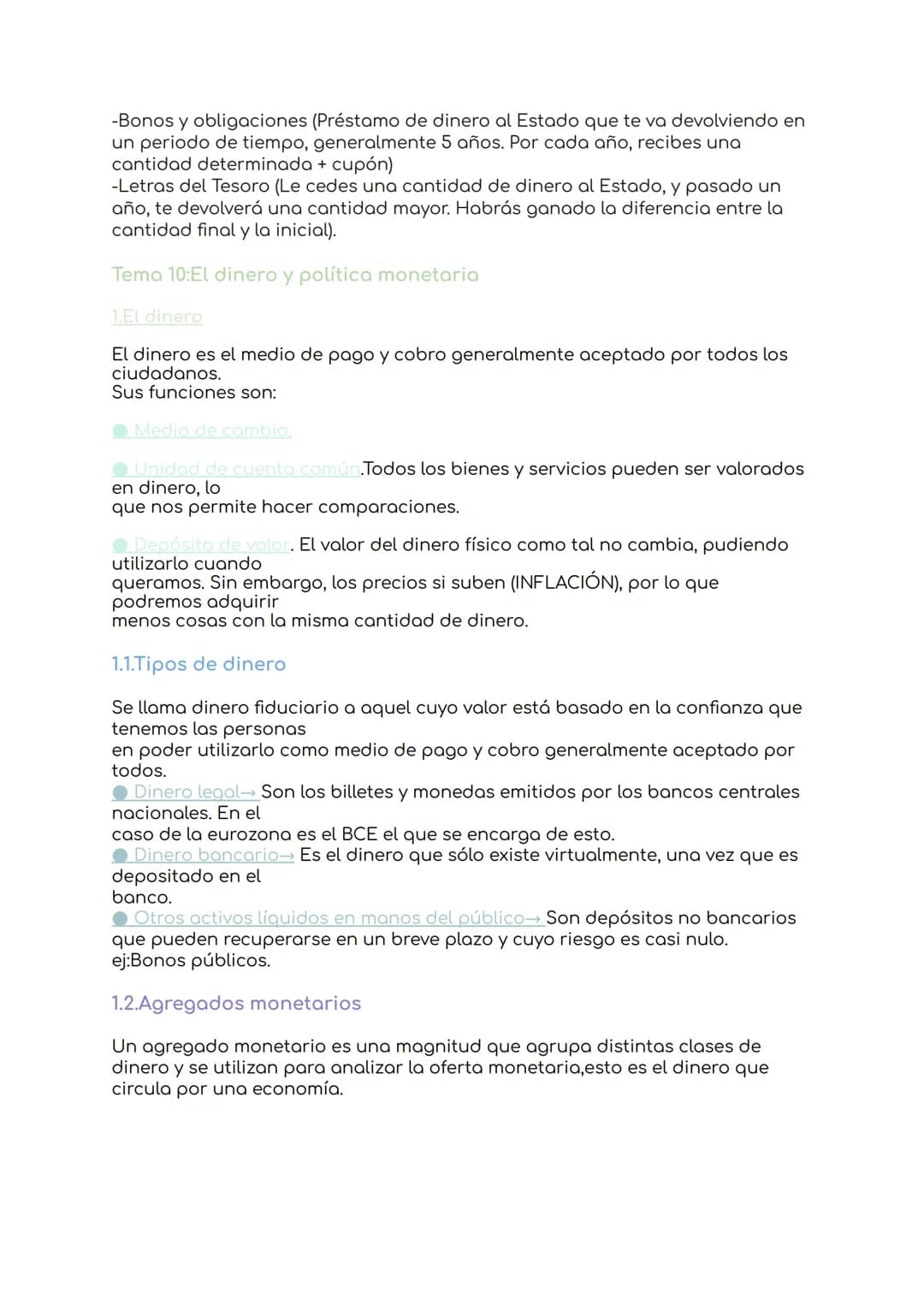 Tema 9: Las cuentas del estado
1.1.La politica fiscal
La política fiscal es la actuación del sector público mediante la recaudación y
la pos