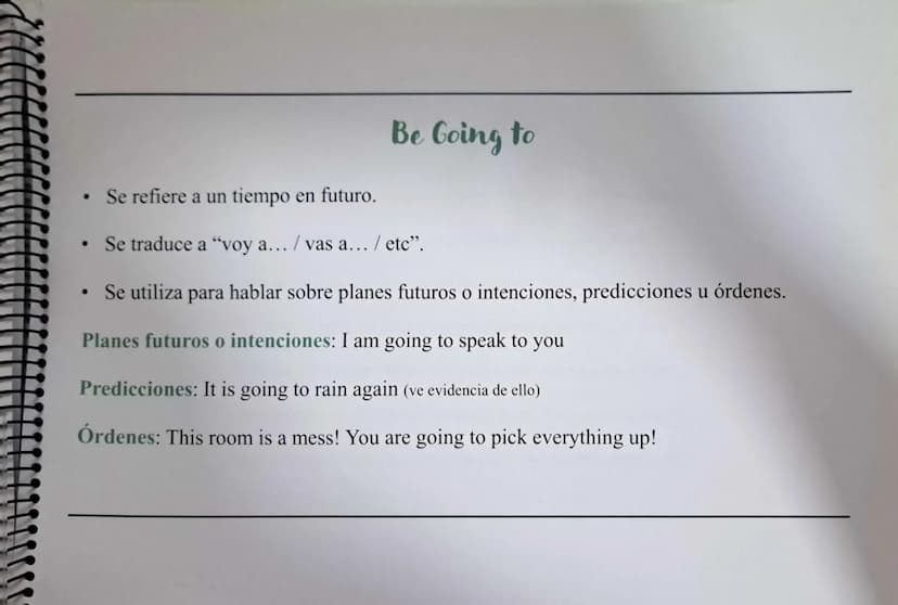Future Simple (WILL)
Se refiere a un tiempo en el futuro, y expresa hechos o certeza.
• Se utiliza para predecir un evento futuro, para expr