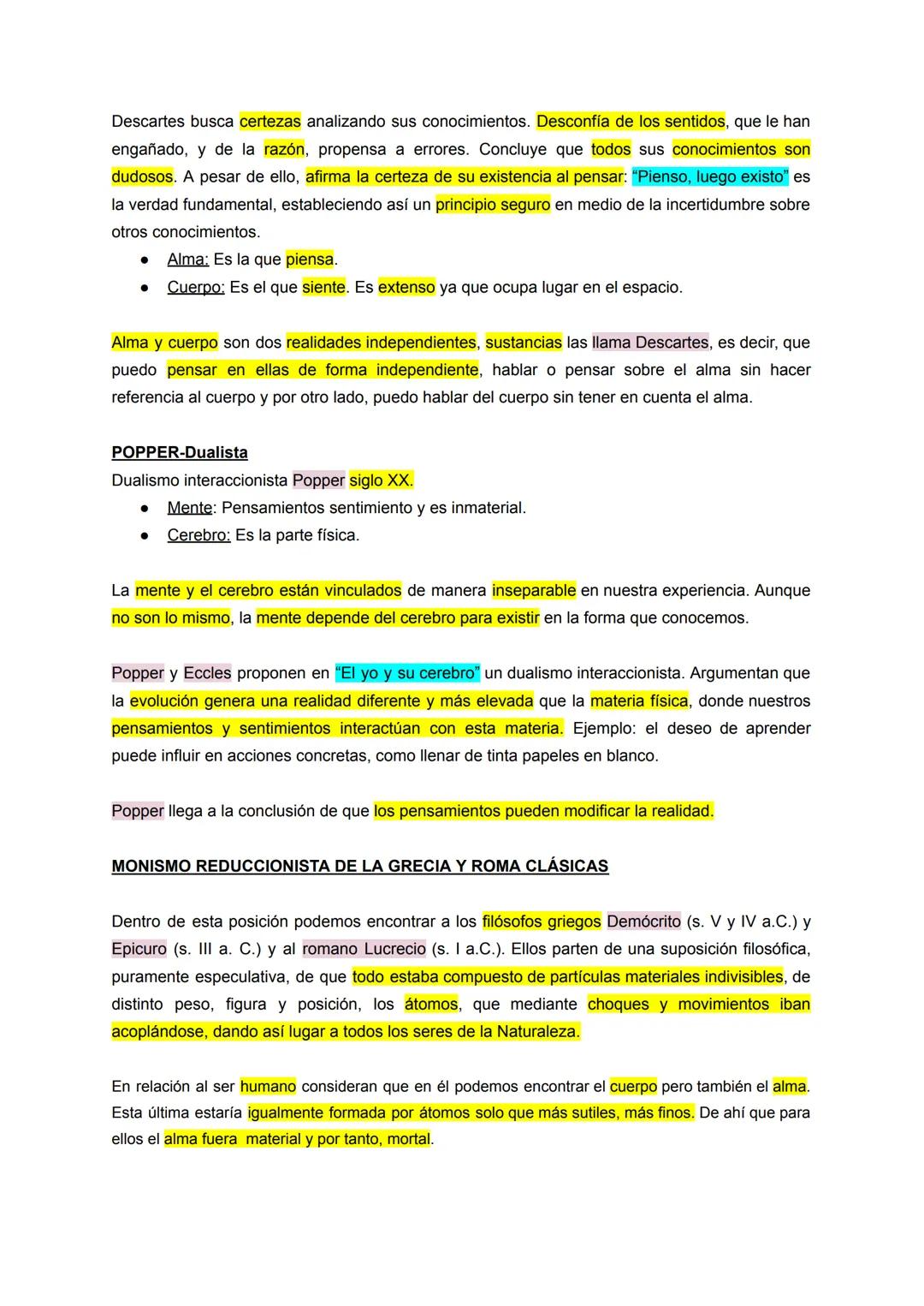 TEMA 4 Cuerpo y alma
Hay dos tipos de ideologías conforme (cuerpo y alma)
-Dualista: Creen que el hombre está compuesto por cuerpo y alma
-M