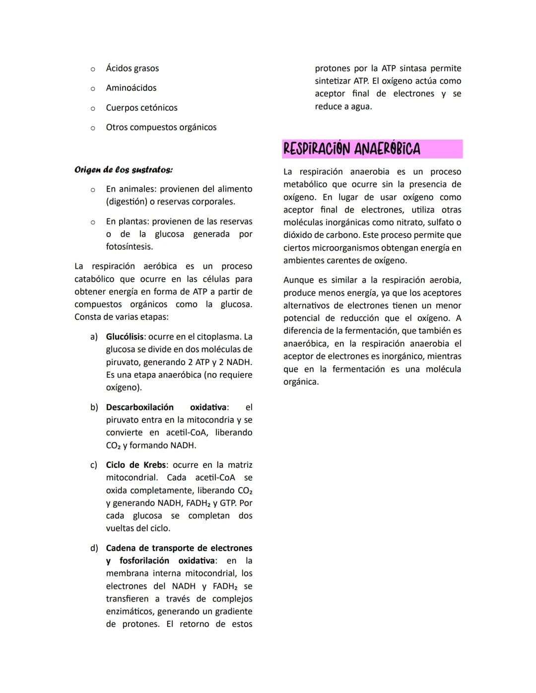 --- OCR Start ---
RESPIRACIÓN
CELULAR
La respiración celular o respiración interna es
el conjunto de reacciones bioquímicas por las
cuales d