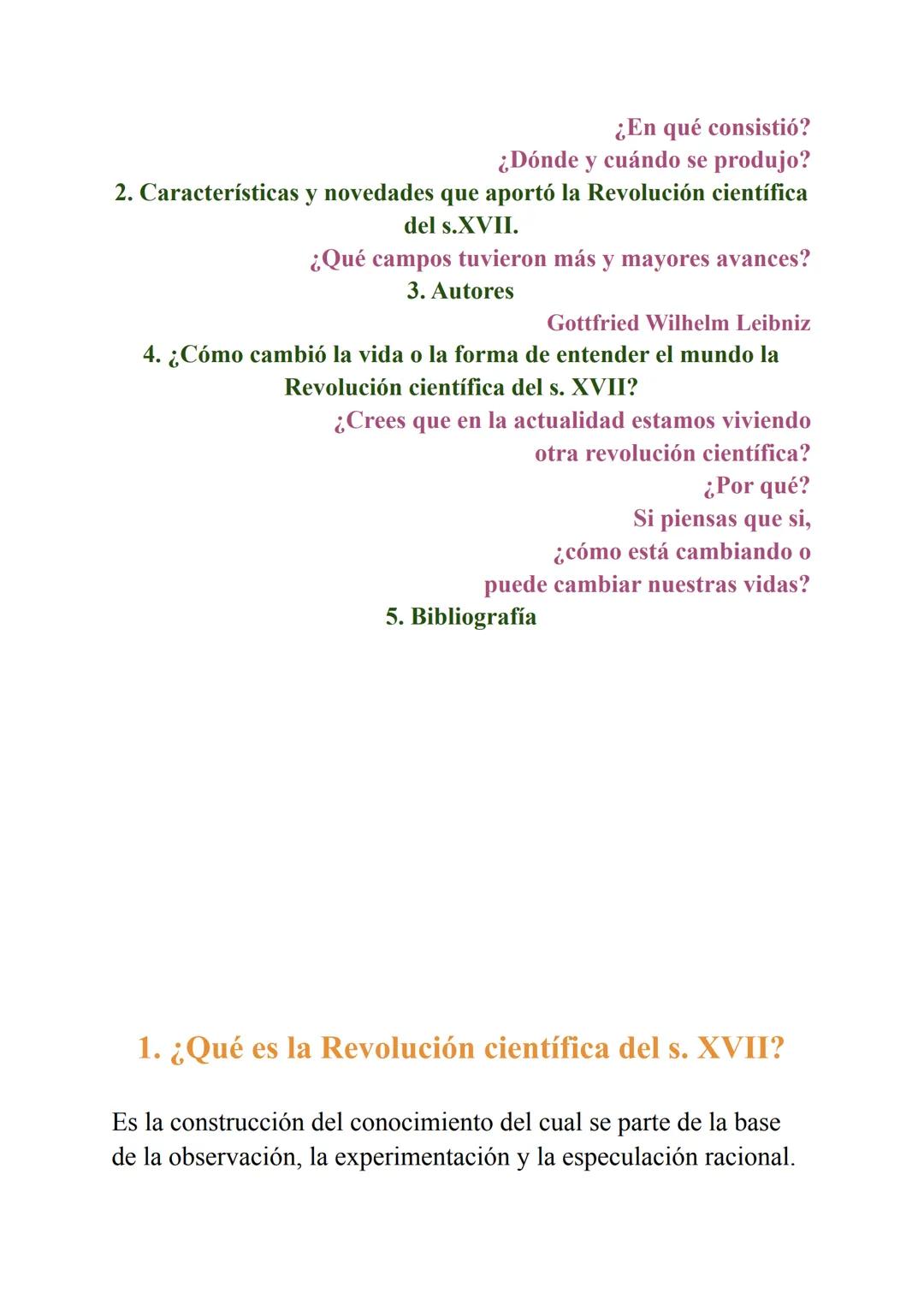 REVOLUCIÓN CIENTÍFICA
S.XVII
ÍNDICE
1. ¿Qué es la Revolución científica del s. XVII?
16 ¿En qué consistió?
¿Dónde y cuándo se produjo?
2. Ca