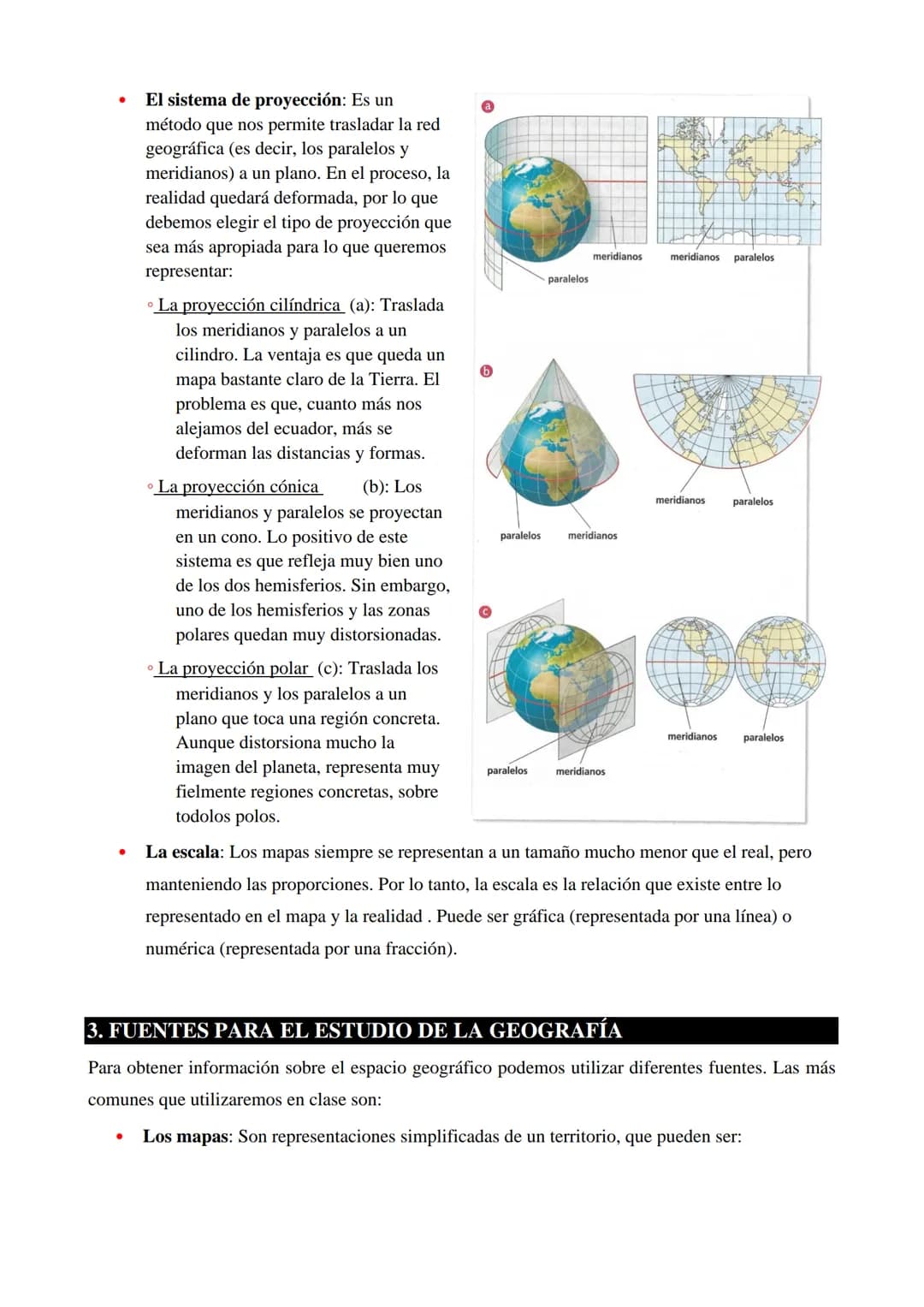 1. ¿QUÉ ES LA GEOGRAFÍA?
La palabra Geografía proviene de los términos griegos Ge (Tierra) y Graphein (representar,
describir). Por lo tanto