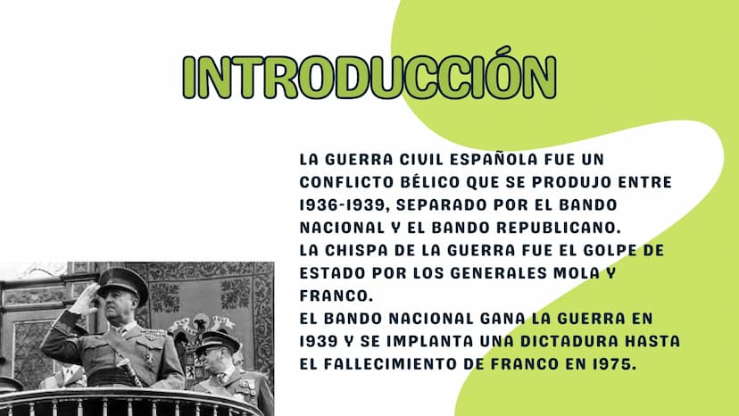早
GUERRA CIVIL
ESPANOLA
MARÍA JESÚS
MORENO 3°A INN
INDICE
ANTECEDENTES DE LA
GUERRA CIVIL
DIFERENCIAS ENTRE LOS
BANDOS
CONTEXTO INTERNACIONA