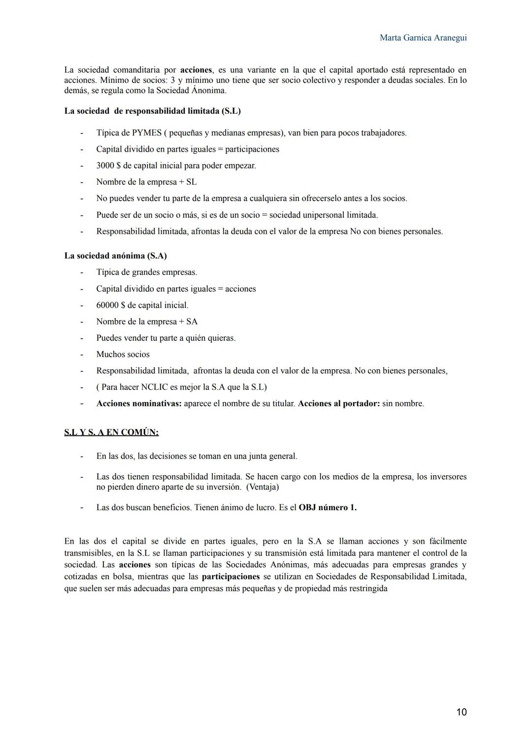 TEMA 1: EL PAPEL DE LA EMPRESA EN LA ECONOMÍA
1.0 Actividad económica y empresa:
Marta Garnica Aranegui
La actividad económica surge con el 