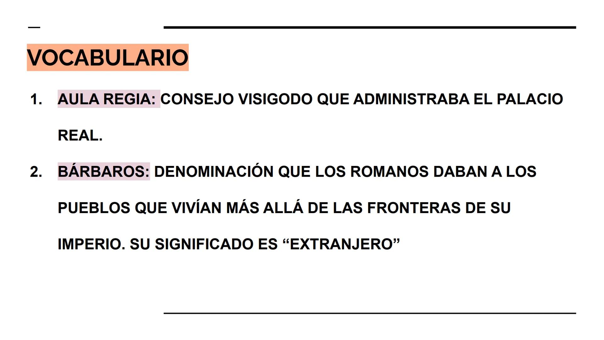 TEMA 1. LOS INICIOS
DE LA EDAD MEDIA
2º ESO ÍNDICE
VOCABULARIO
LÍNEA DEL TIEMPO
1. LA FRAGMENTACIÓN DEL IMPERIO ROMANO. LAS INVASIONES
GERMÁ