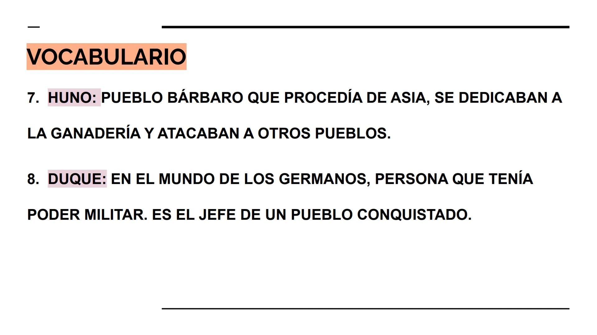 TEMA 1. LOS INICIOS
DE LA EDAD MEDIA
2º ESO ÍNDICE
VOCABULARIO
LÍNEA DEL TIEMPO
1. LA FRAGMENTACIÓN DEL IMPERIO ROMANO. LAS INVASIONES
GERMÁ