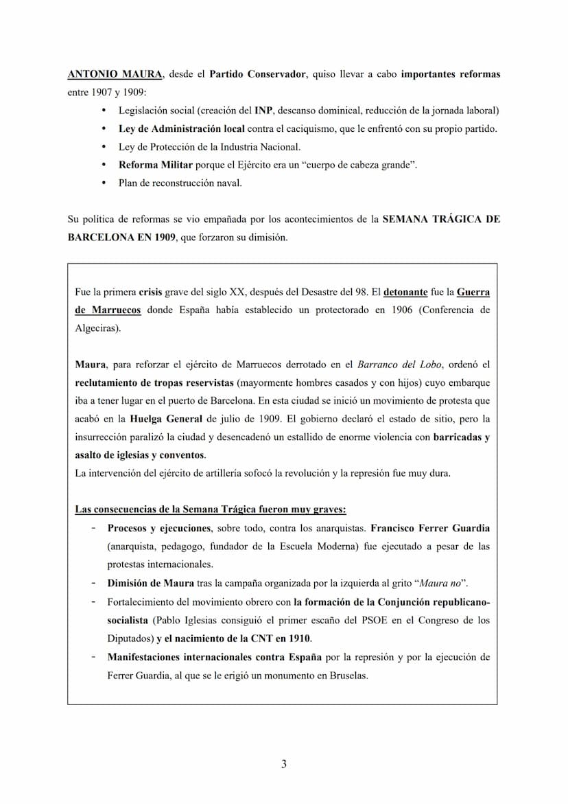 TEMA 5
CRISIS DE LA RESTAURACIÓN: REINADO DE ALFONSO XIII
(1902 - 1931)
Tres epígrafes: Proyectos del regeneracionismo político - Crisis del