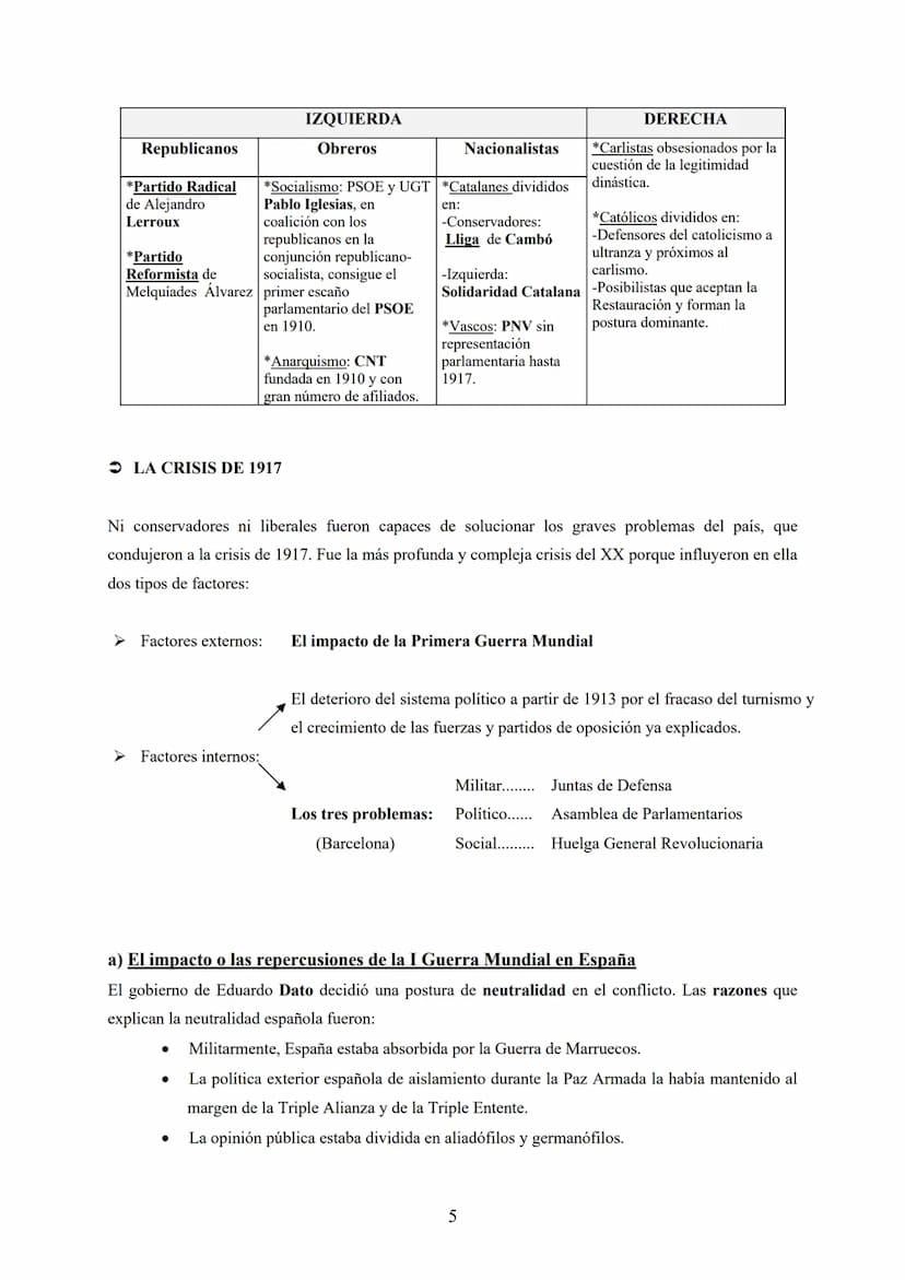 TEMA 5
CRISIS DE LA RESTAURACIÓN: REINADO DE ALFONSO XIII
(1902 - 1931)
Tres epígrafes: Proyectos del regeneracionismo político - Crisis del