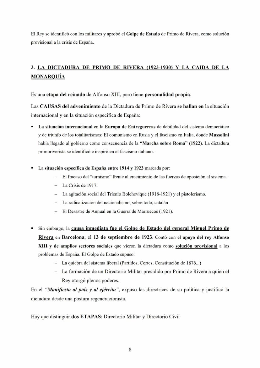 TEMA 5
CRISIS DE LA RESTAURACIÓN: REINADO DE ALFONSO XIII
(1902 - 1931)
Tres epígrafes: Proyectos del regeneracionismo político - Crisis del