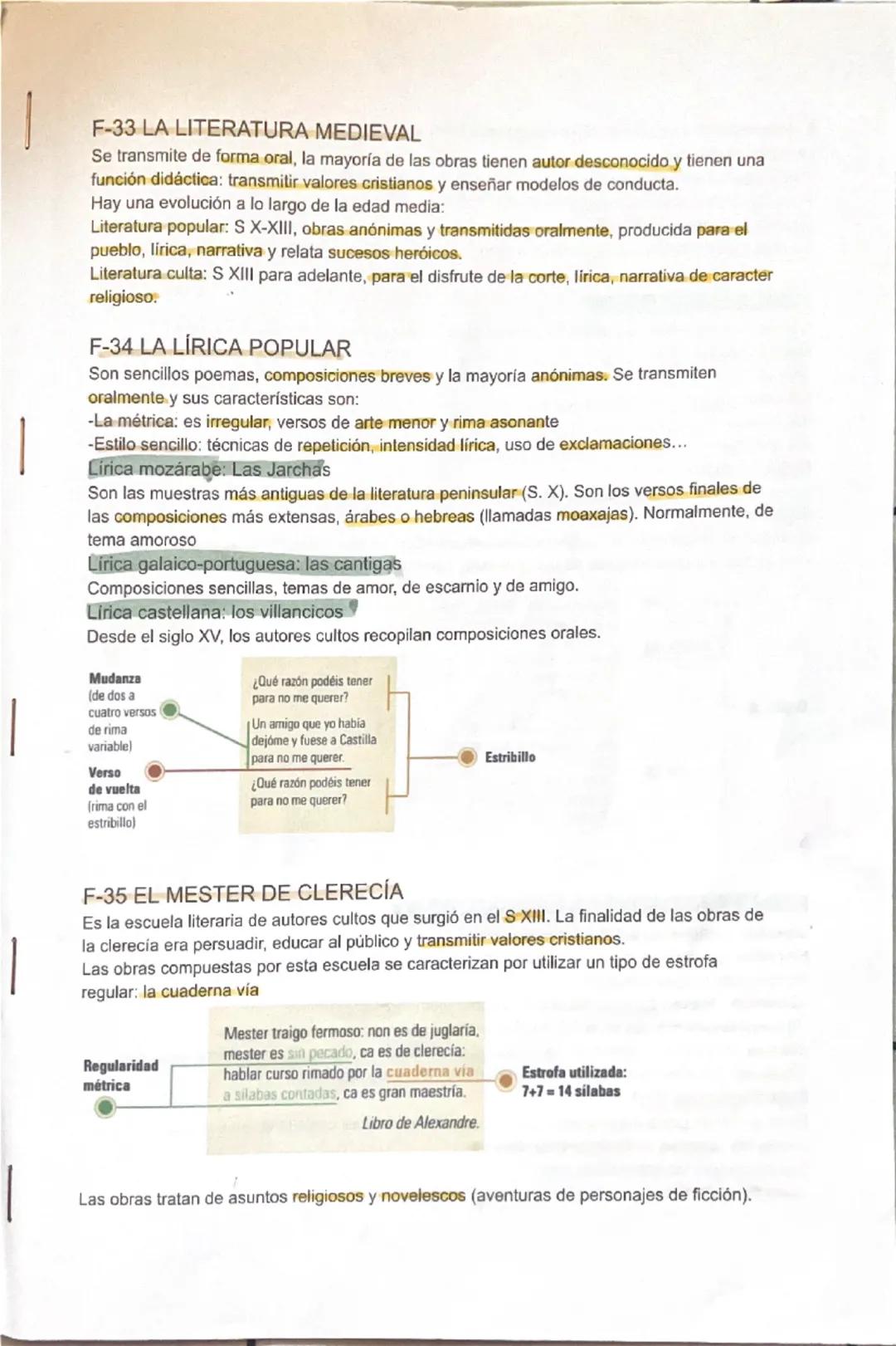 Introducción a la literatura medieval para 3ESO