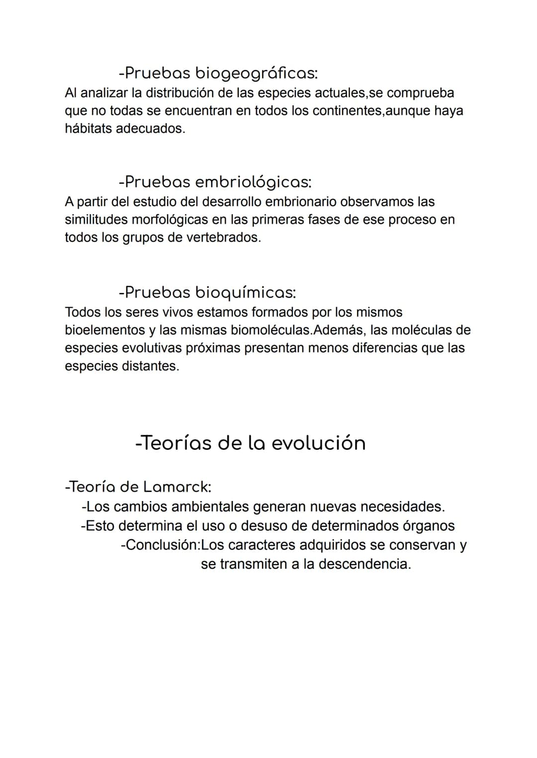 La evolución de los seres vivos
-La existencia de fósiles constituye una de las primeras evidencias a favor de la
evolución de los seres viv