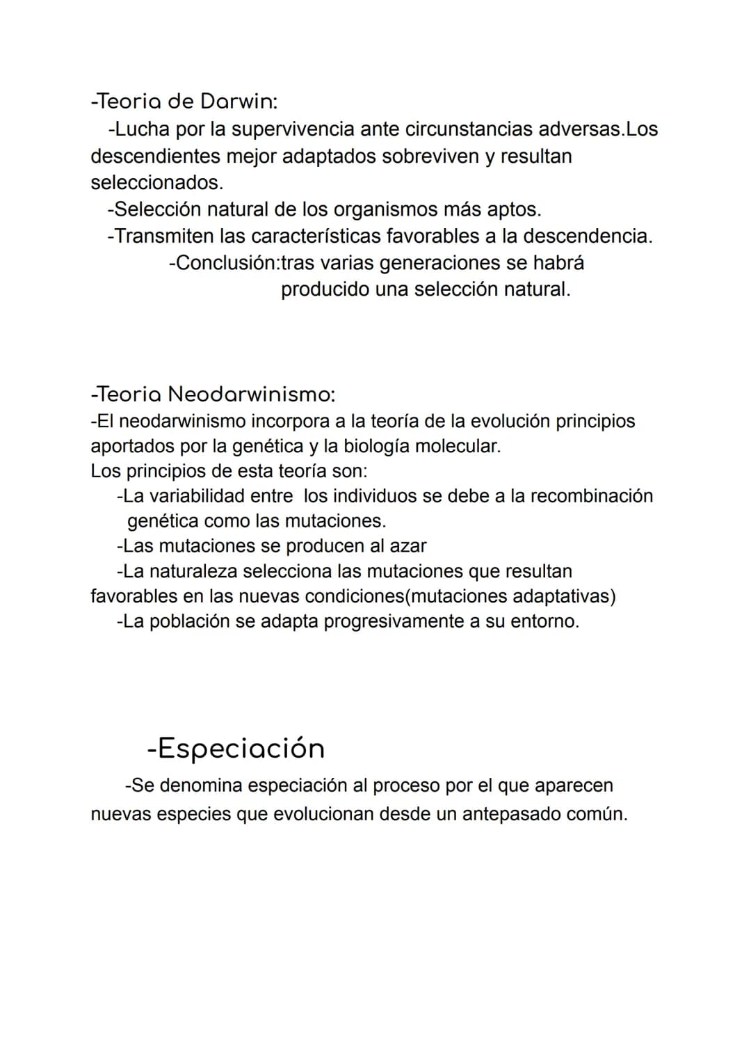 La evolución de los seres vivos
-La existencia de fósiles constituye una de las primeras evidencias a favor de la
evolución de los seres viv