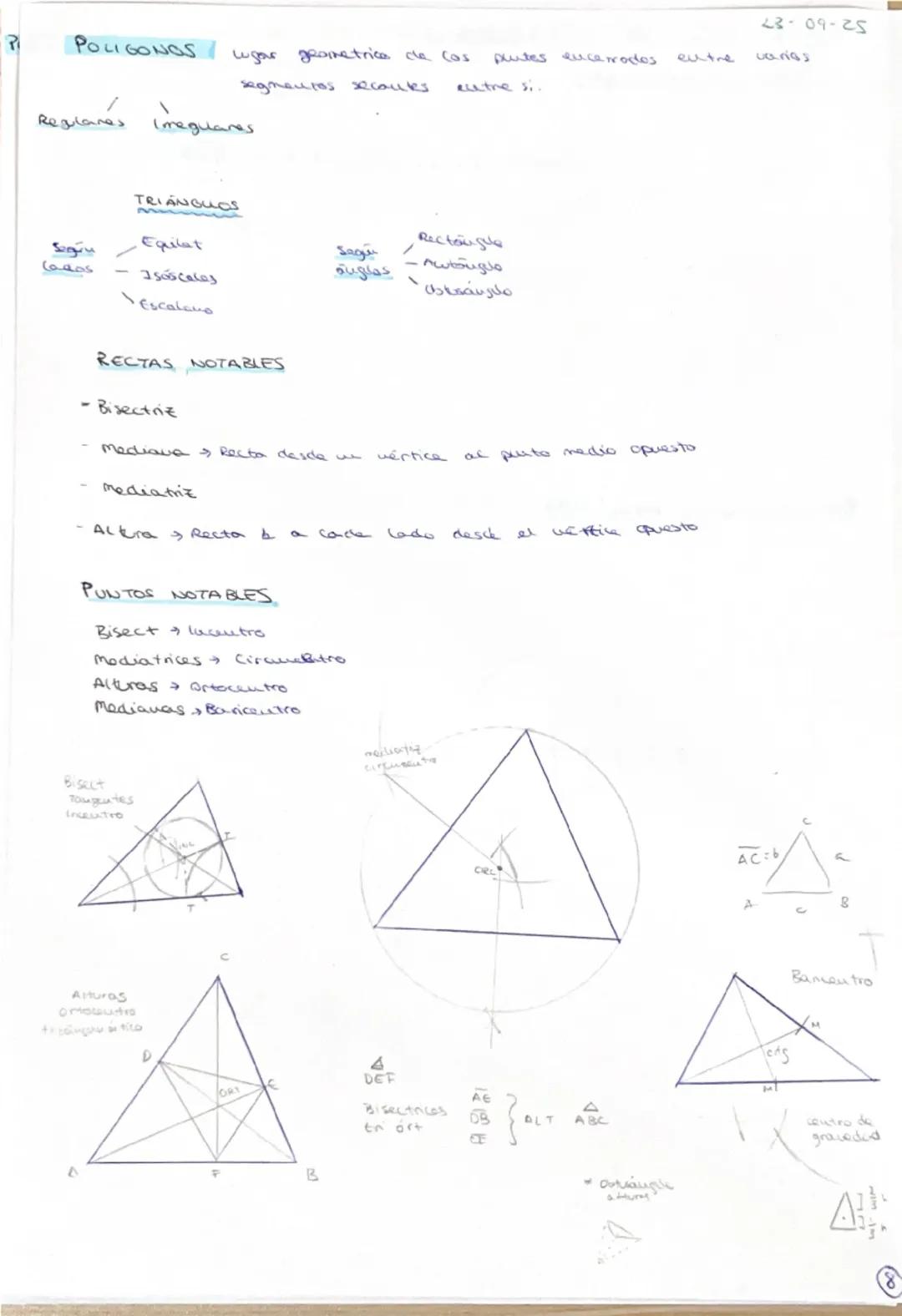 # Geometrio plano

ELEMENTOS FUNDAMENTALES

*   Puto
    *   +
    *   A
    *   T
    *   C
    *   $
    *   x

6

lu tersecció de dos rec