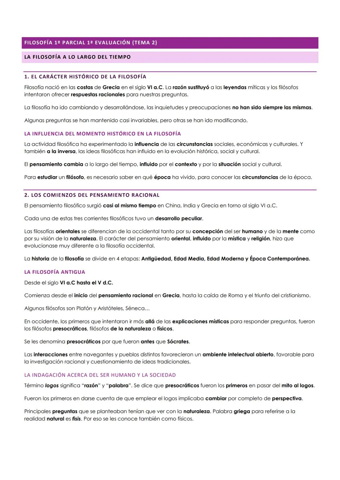 FILOSOFÍA 1º PARCIAL 1ª EVALUACIÓN (TEMA 1)
¿QUÉ ES LA FILOSOFÍA?
1. EN BUSCA DE PREGUNTAS
Los seres humanos nos diferenciamos de los animal