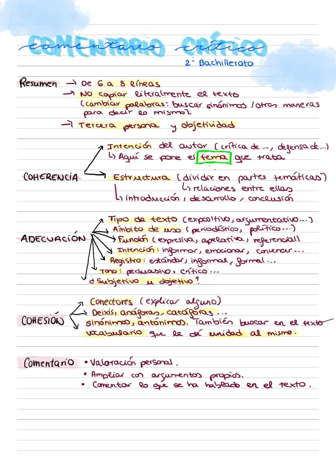 Comentario de texto 