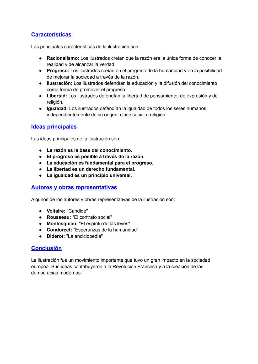 La Ilustración
Introducción
La ilustración es un movimiento cultural, intelectual y filosófico que se desarrolló en Europa
durante el siglo 