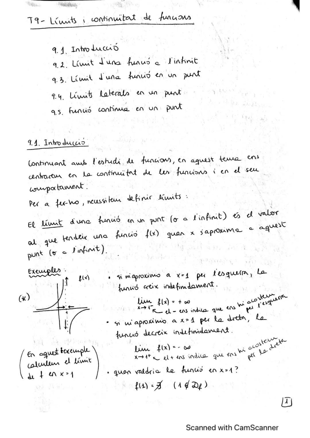 Limites i continuidad matemáticas