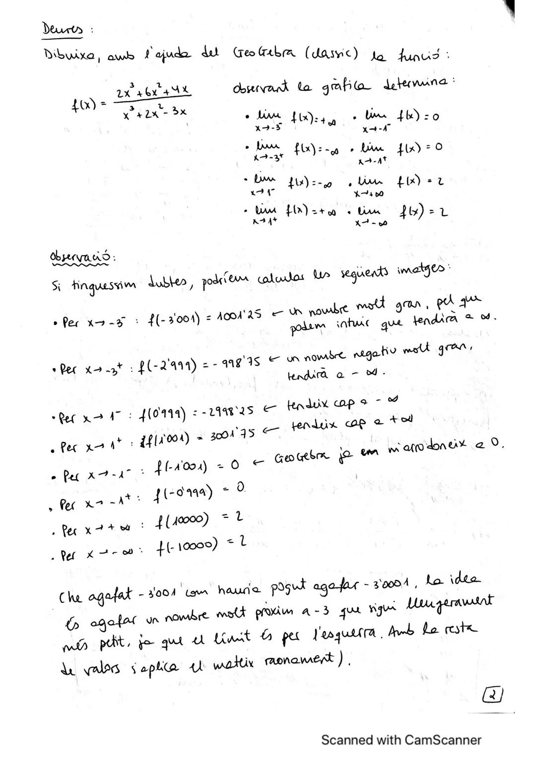 T9- Limits i continuïtat de funcions.
9.1. Introducció
9.2. Límit d'una funció
l'infinit
9.3. Límit d'une funció en un punt
9.4. Limits late