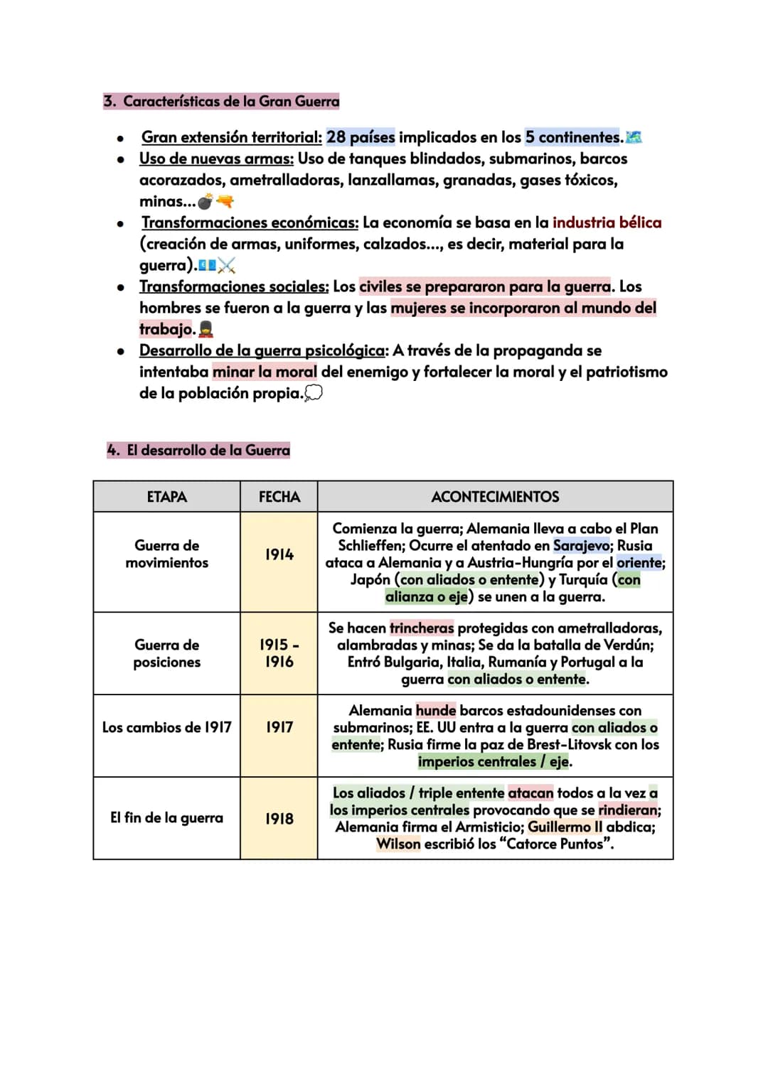 títulos
aliados / entente
Tema I. La Primera Guerra Mundial
●
subtítulos
alianza / eje
COLORES
I. Causas profundas de la guerra ; página 30
