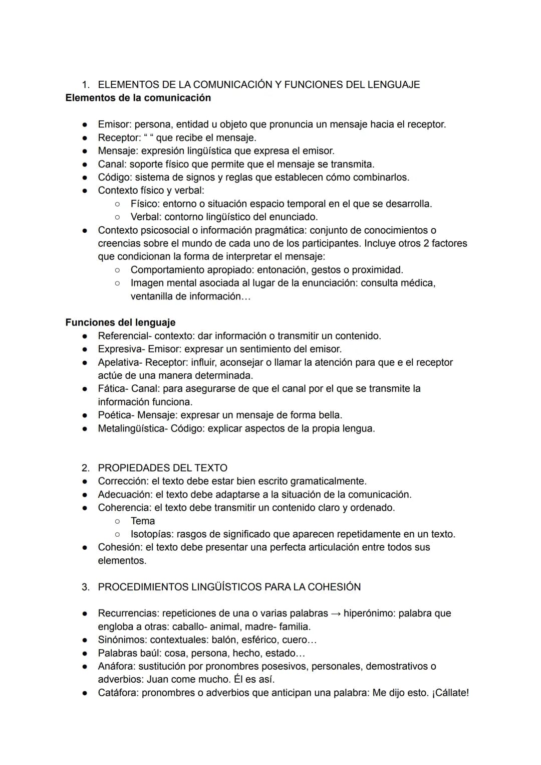 1. ELEMENTOS DE LA COMUNICACIÓN Y FUNCIONES DEL LENGUAJE
Elementos de la comunicación
Emisor: persona, entidad u objeto que pronuncia un men