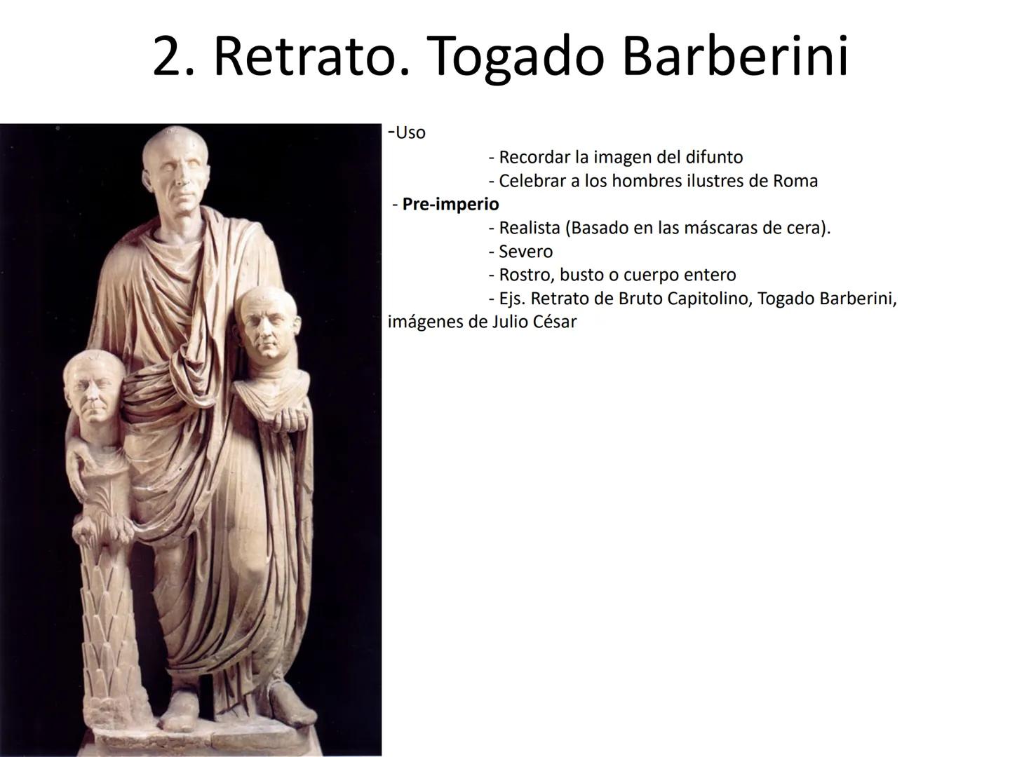 Roma.
Artes figurativas Escultura en Roma 1 características generales:
-Materiales
-Uso
-Mármol
-Bronce
- Etapas
2 Retrato
-Uso
Esquema 1
- 