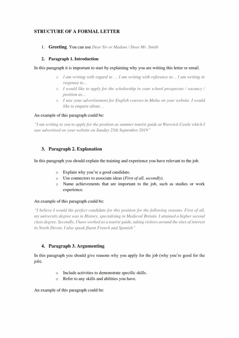 HOW TO WRITE A FORMAL LETTER?
In the FCE Cambridge writing exam. The second part of Writing you must choose to write about
3 of the followin