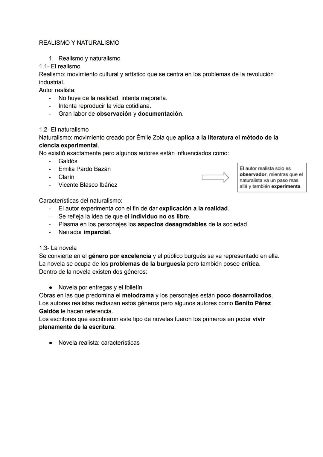 Realismo y Naturalismo en España