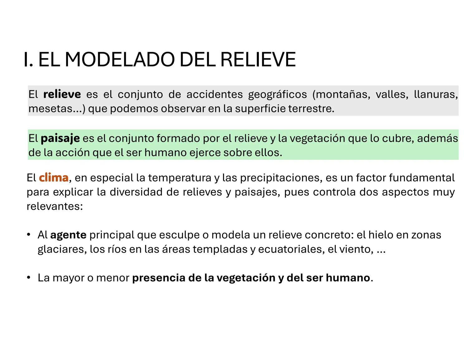 UP1

LOS
ESCULTORES
DEL RELIEVE
TERRESTRE

BIOLOGÍA Y GEOLOGÍA
3ºESO # QUÉ VAMOS A VER

I. El modelado del relieve

II. Los agentes y proces
