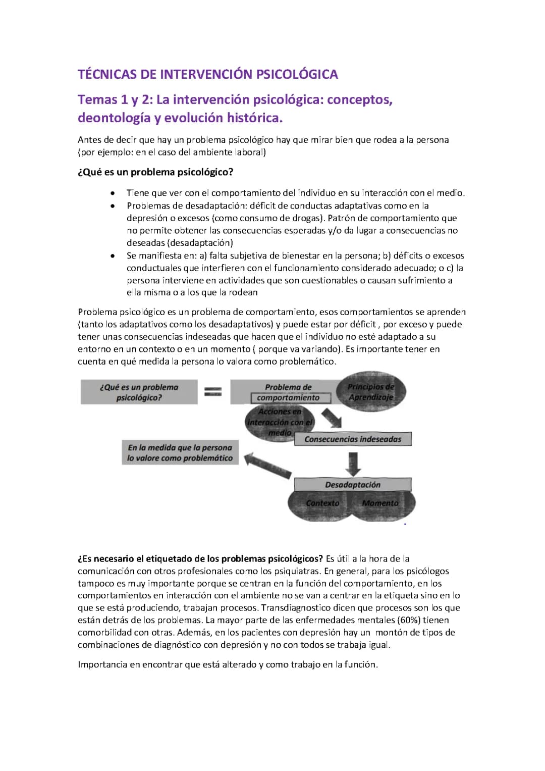 Aprendiendo sobre técnicas de intervención psicológica y comportamiento