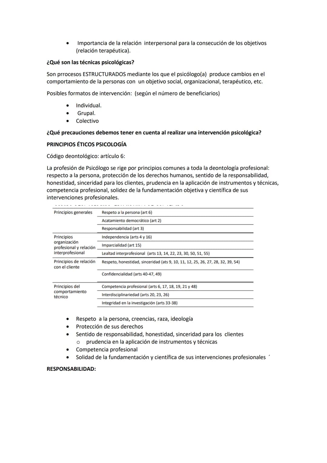 TÉCNICAS DE INTERVENCIÓN PSICOLÓGICA
Temas 1 y 2: La intervención psicológica: conceptos,
deontología y evolución histórica.
Antes de decir 