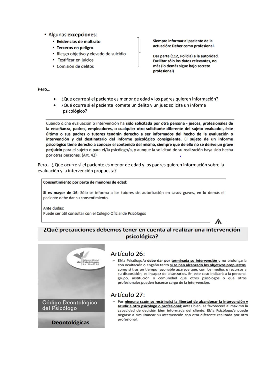 TÉCNICAS DE INTERVENCIÓN PSICOLÓGICA
Temas 1 y 2: La intervención psicológica: conceptos,
deontología y evolución histórica.
Antes de decir 