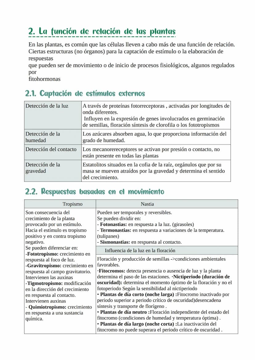 Nutrición y relación
de las plantas
1. La función de nutrición en las plantas :
Nutrición: procesos que permiten a las plantas obtener mater
