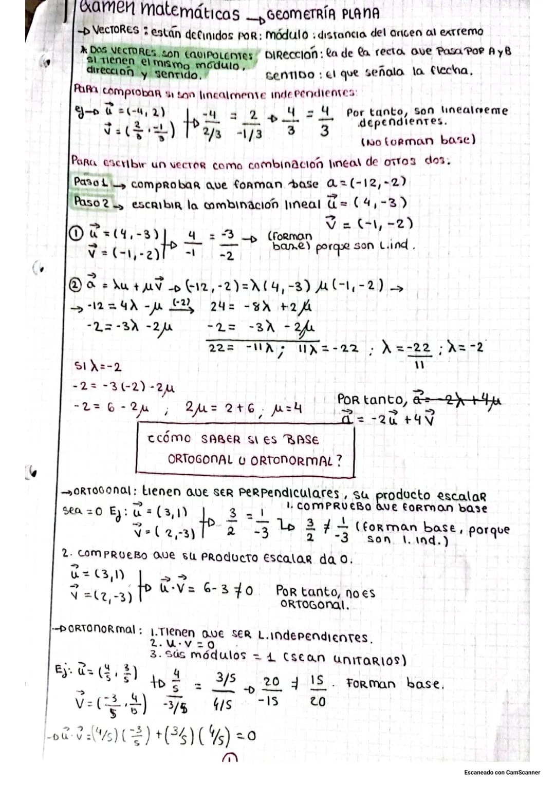 &amen matemáticas
GeomeTRÍA PLANA
VECTORES están definidos POR: módulo : distancia del oricen al extremo
A Dos Vectores son EQUIPOLENTES DIR