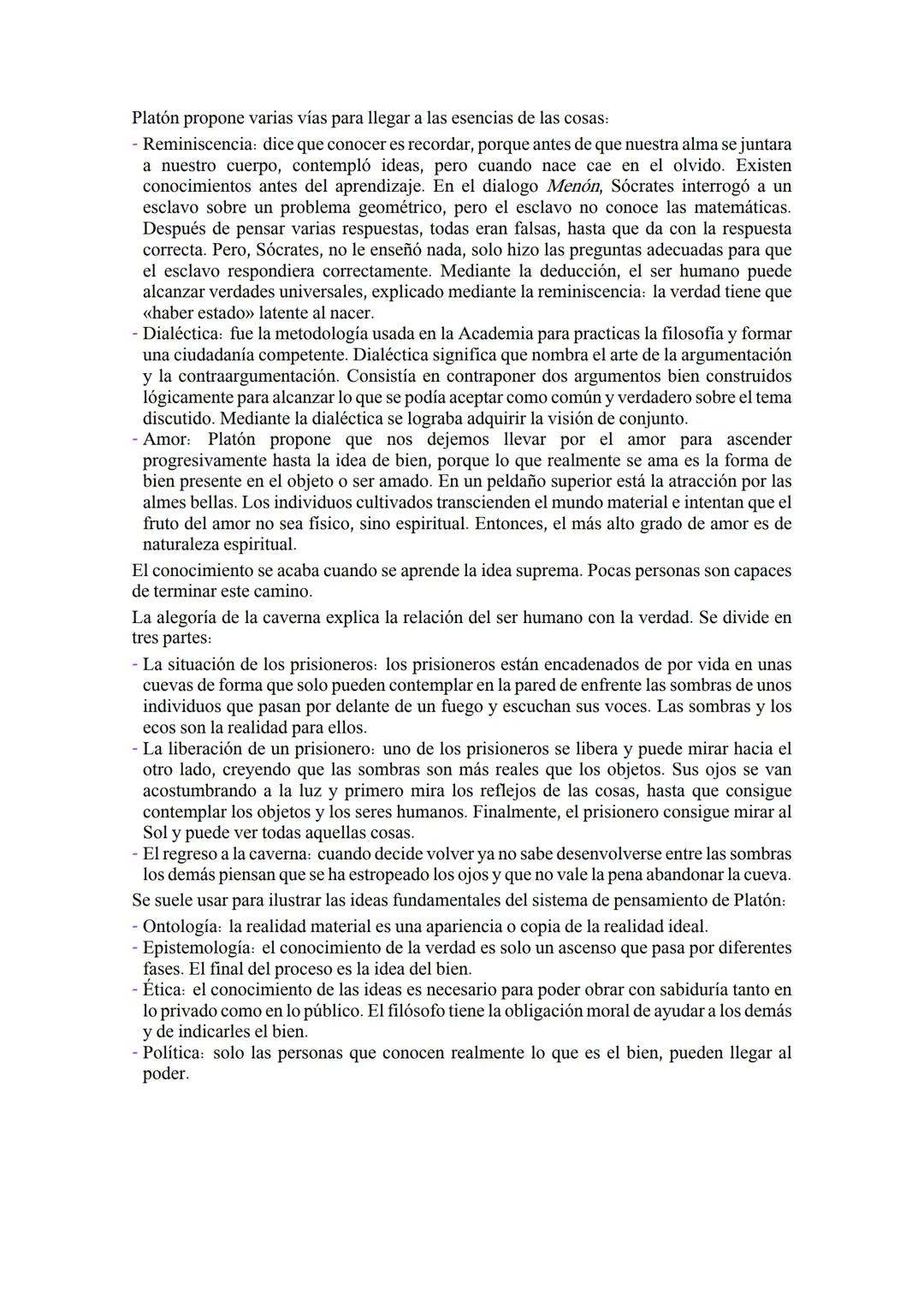 EL IDEALISMO DE PLATÓN
Planteamiento de la Filosofía Platónica
Platón hizo que el encuentro de la realidad ideal fuera el núcleo de su filos