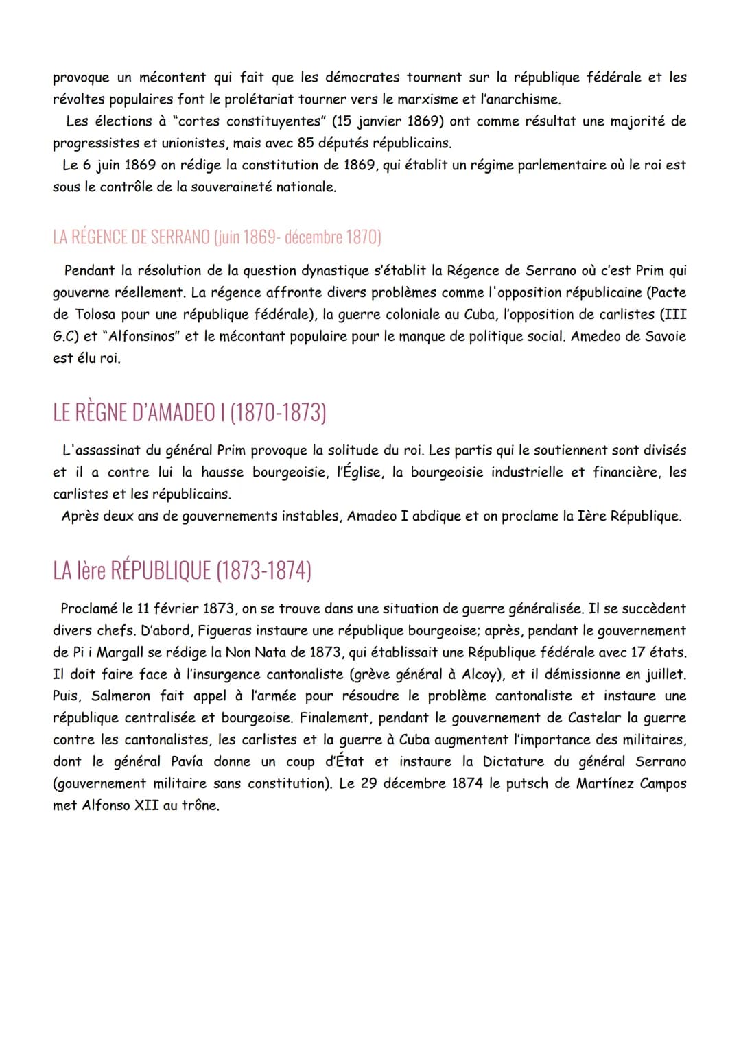 HEF BACHIBAC
U.3: LA DIFFICILE MARCHE VERS LE LIBÉRALISME ET LES TRANSFORMATIONS
ÉCONOMIQUES DE L'ESPAGNE AU XIX SIÈCLE
1. LA DISPARITION DE