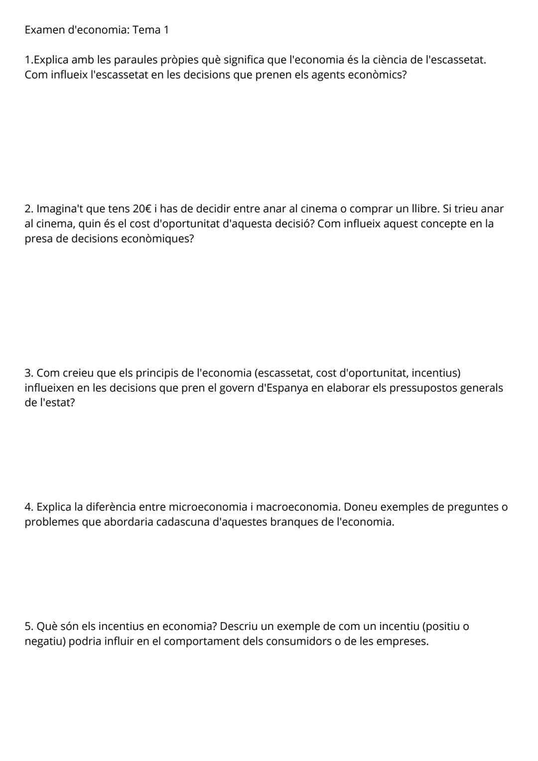 TEMA 1 - L'Economia com a Ciència Social

➤ Què és l'economia?
L'economia és una ciència social que estudia com les societats administren re
