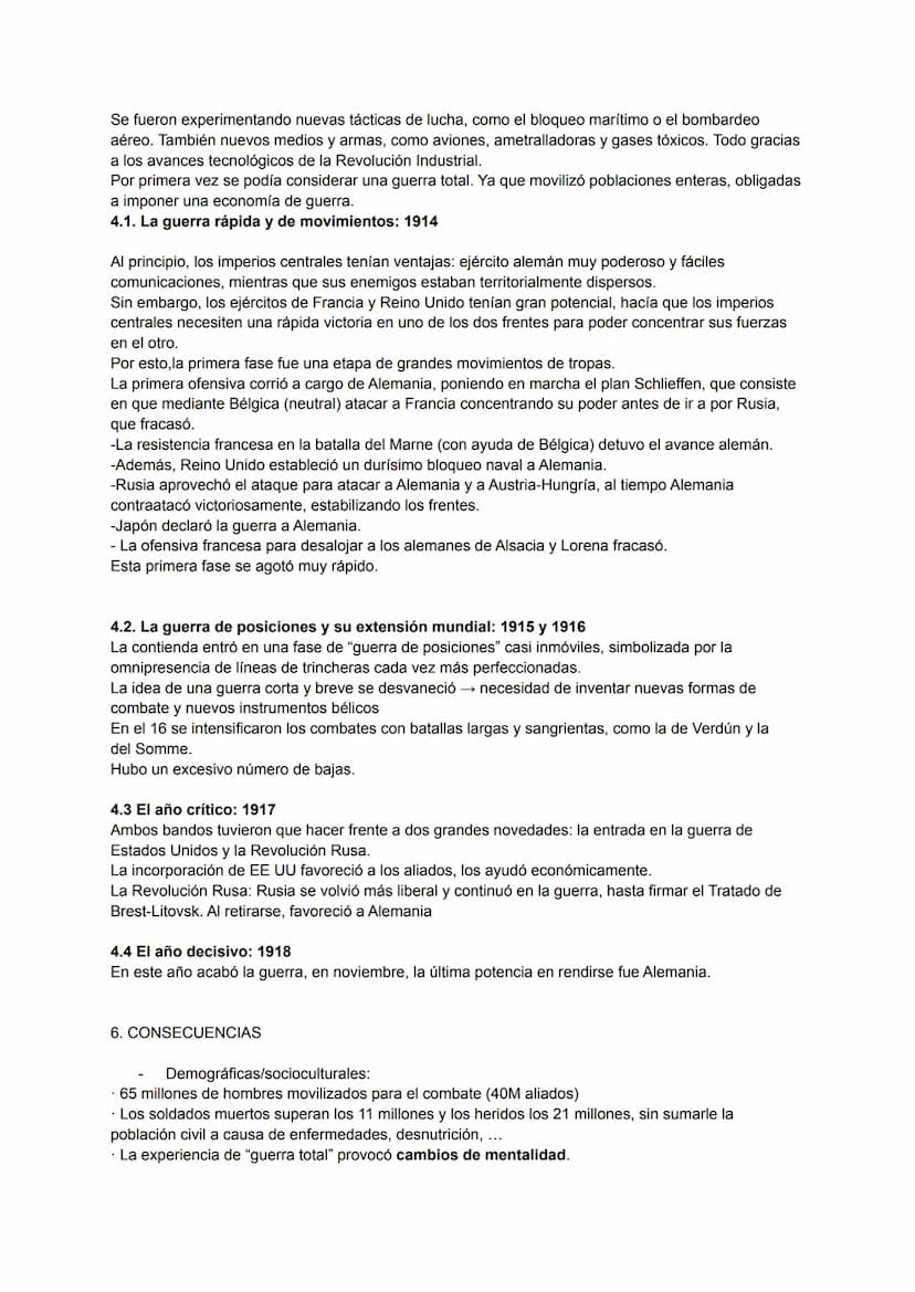 1° GUERRA MUNDIAL: TEMA 6
1. ANTECEDENTES DE LA GUERRA
En el último tercio del siglo XIX, el imperio alemán se convirtió en la primera poten
