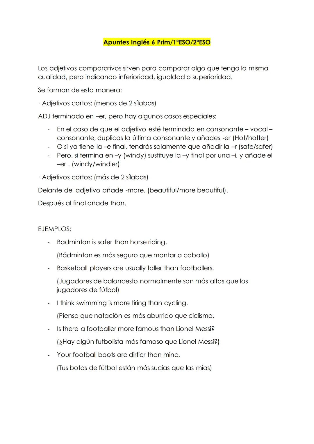 Aprende Adjetivos Comparativos y Superlativos