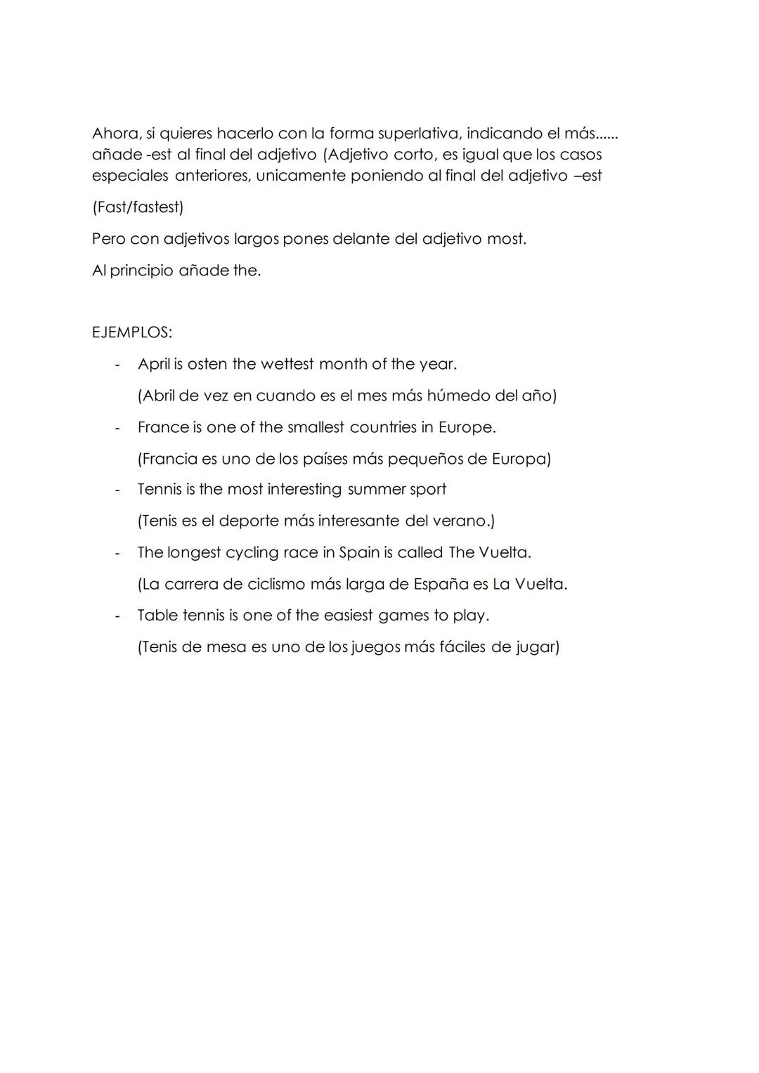 Apuntes Inglés 6 Prim/1°ESO/2°ESO

Los adjetivos comparativos sirven para comparar algo que tenga la misma
cualidad, pero indicando inferior