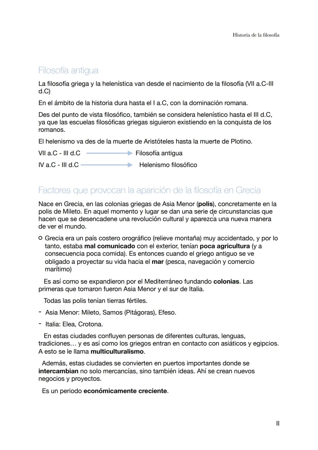 
<h2 id="historiadelafilosofaantigua">Historia de la filosofía antigua</h2>
<h3 id="nacimientodelafilosofa">Nacimiento de la filosofía</h3>
