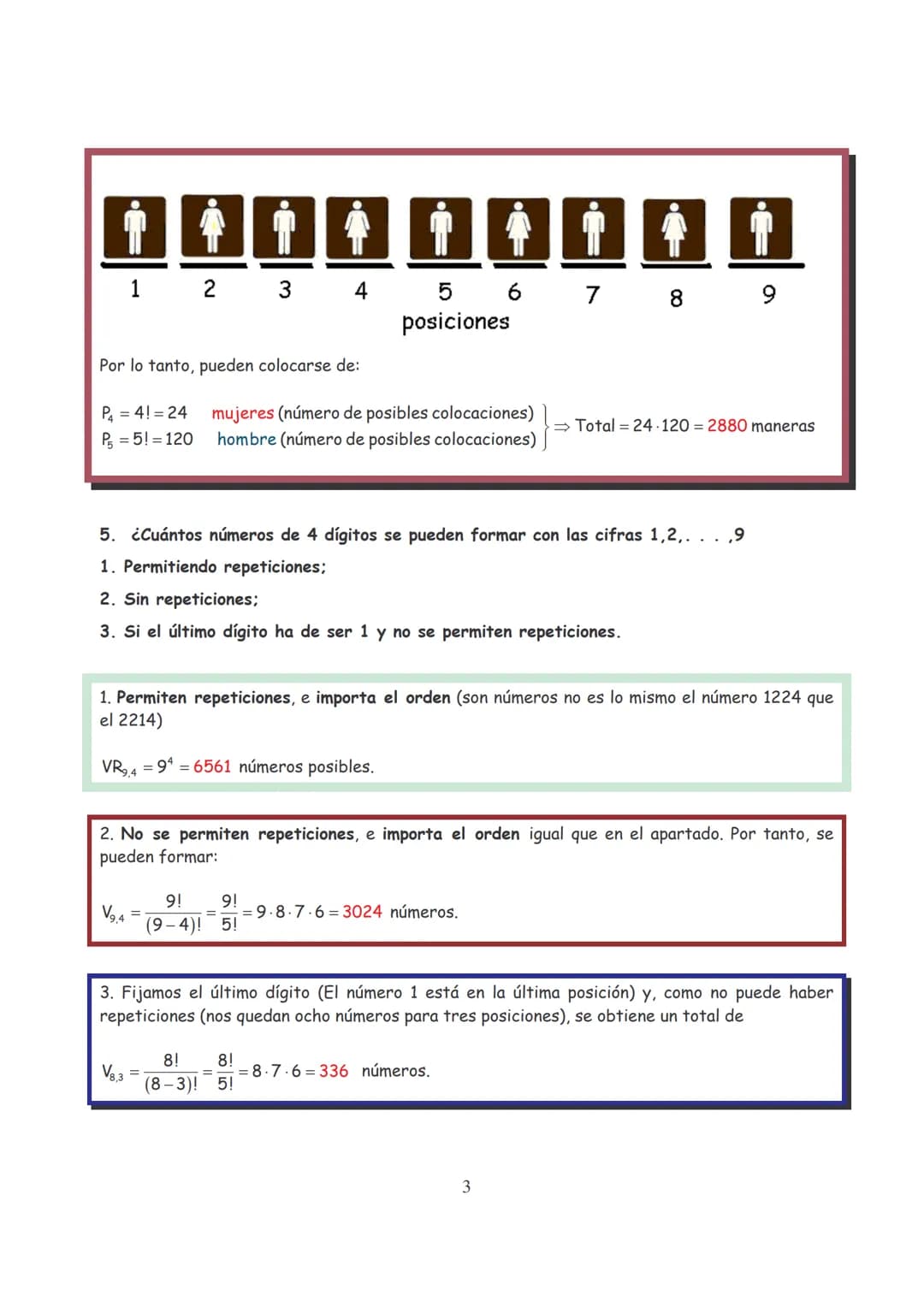 Ejercicios Resueltos Combinatoria
1. ¿De cuántas maneras pueden sentarse 10 personas en un banco si hay 4 sitios
disponibles?
Nótese que imp