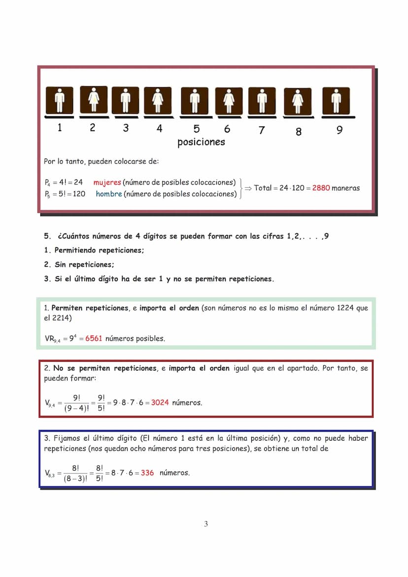 Ejercicios Resueltos Combinatoria
1. ¿De cuántas maneras pueden sentarse 10 personas en un banco si hay 4 sitios
disponibles?
Nótese que imp