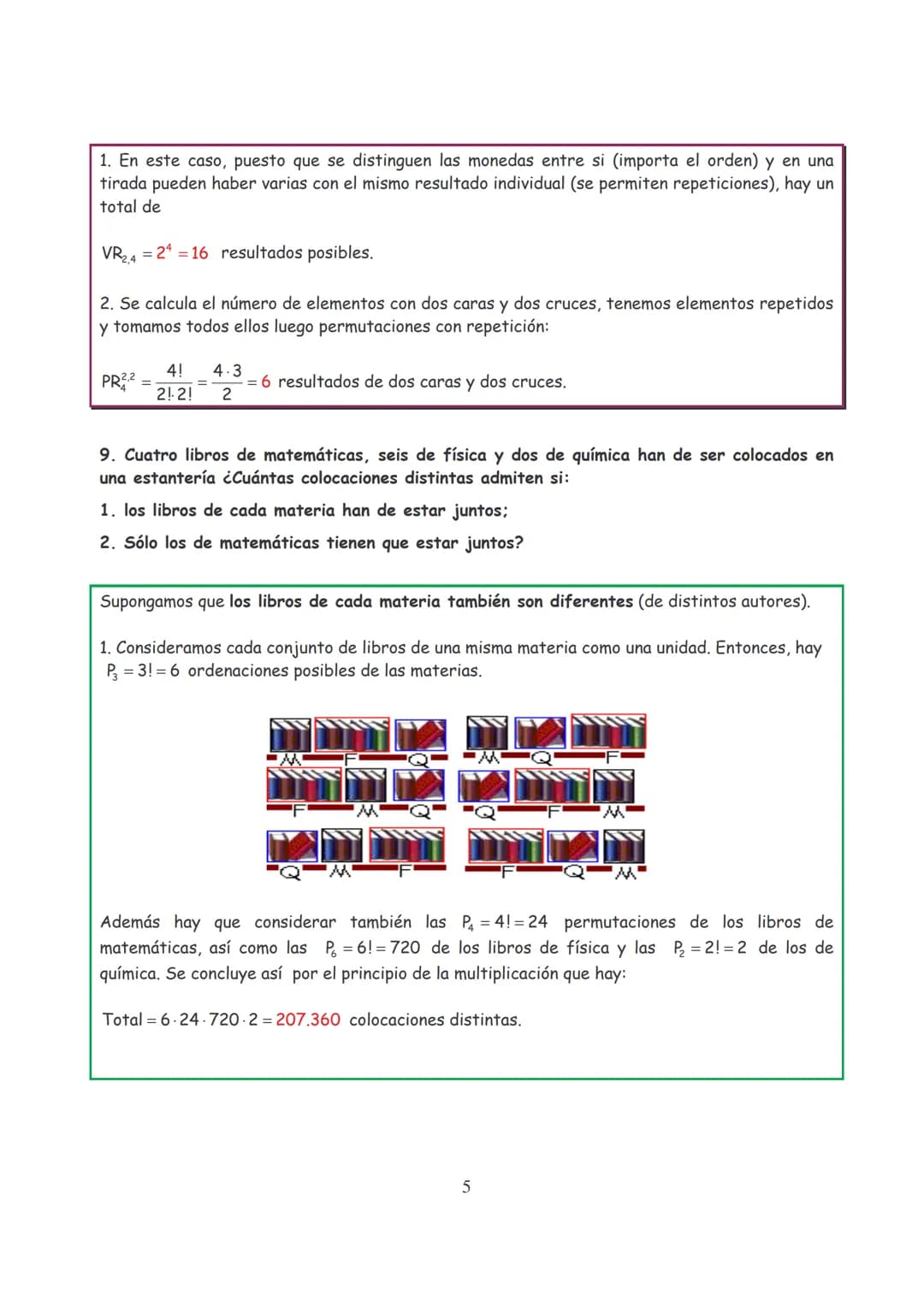 Ejercicios Resueltos Combinatoria
1. ¿De cuántas maneras pueden sentarse 10 personas en un banco si hay 4 sitios
disponibles?
Nótese que imp