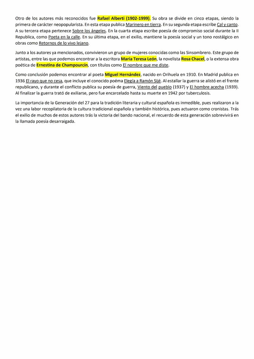La generación del 27 supone la Edad de Plata de la literatura española. Deben su nombre a un homenaje celebrado en
memoria del tricentenario