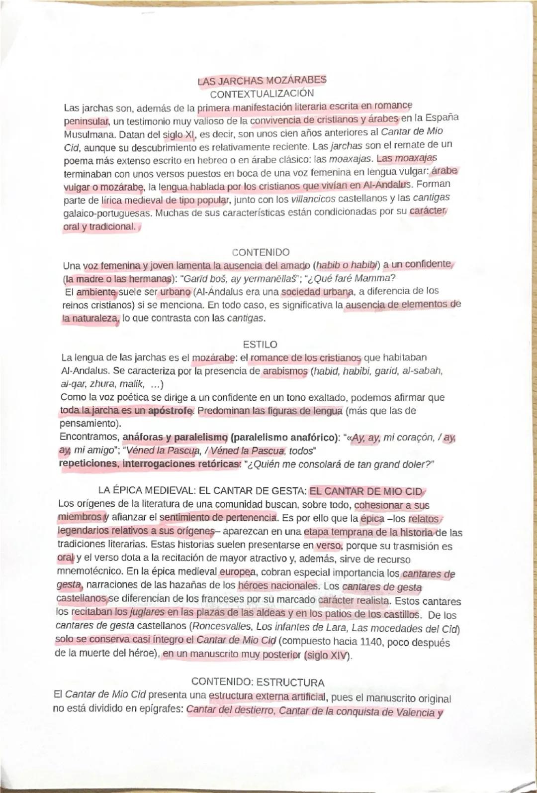 las Jarchas y el Mío Cid