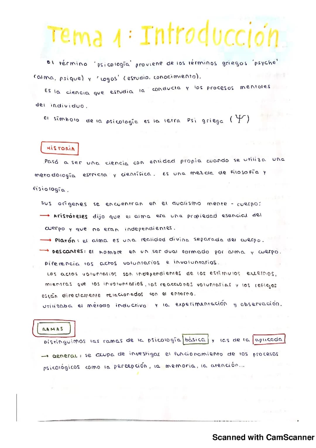 INTRODUCCIÓN A LA PSICOLOGÍA