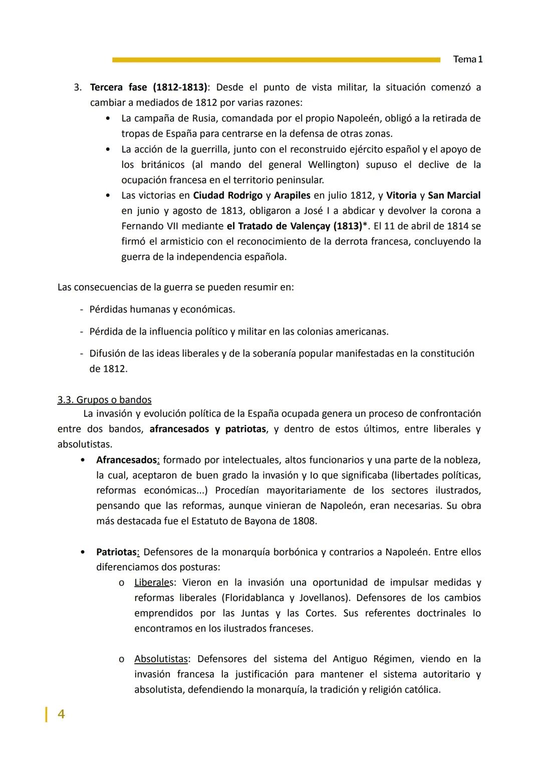 GEOGRAFIA E HISTORIA
TEMA 1
Crisis de la monarquía borbónica. La Guerra de la
Independencia y los comienzos de la revolución liberal.
La Con