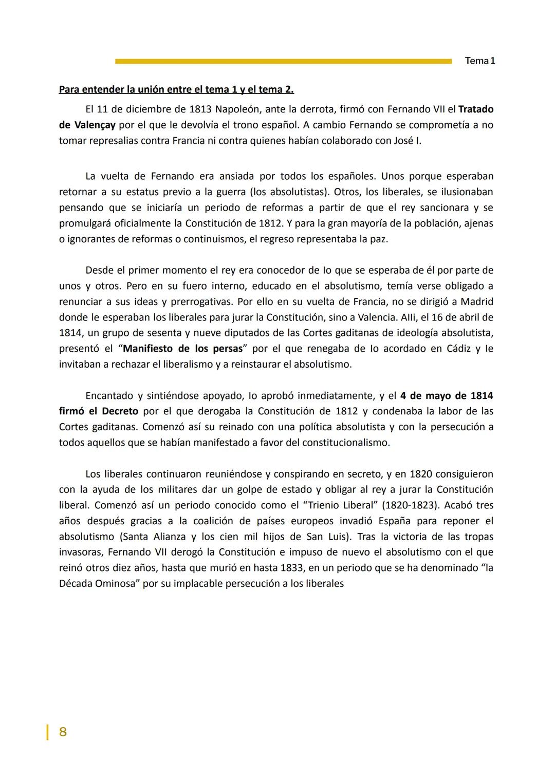 GEOGRAFIA E HISTORIA
TEMA 1
Crisis de la monarquía borbónica. La Guerra de la
Independencia y los comienzos de la revolución liberal.
La Con