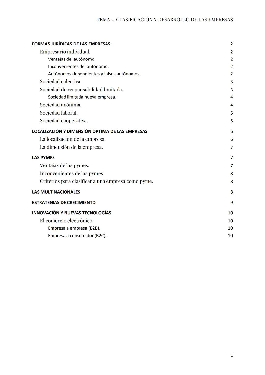 # TEMA 2

CLASIFICACIÓN Y DESARROLLO DE LAS
EMPRESAS TEMA 2. CLASIFICACIÓN Y DESARROLLO DE LAS EMPRESAS

FORMAS JURÍDICAS DE LAS EMPRESAS
2
