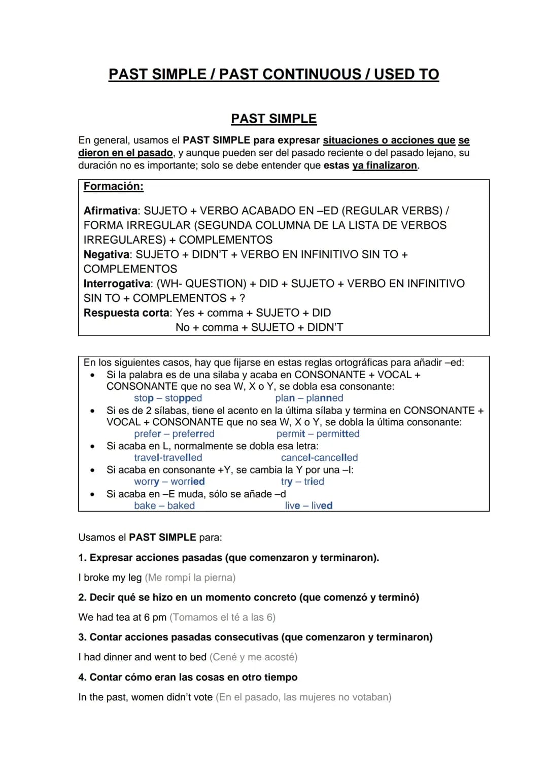 Aprende a usar el Past Simple en inglés fácilmente